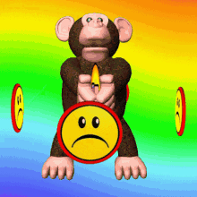 Thumbs Down Monkey 3D GIF, Free Funny Monkey GIFs