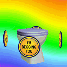 Toilet begging for help gif