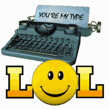 Typewriter Typing You're My Type GIF
