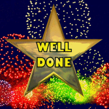 Well Done Good Job Fireworks Animation 3D GIF