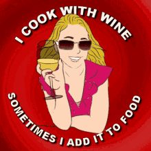 Wine Cooking, Culinary Delight, Fun in the Kitchen, 3D GIF