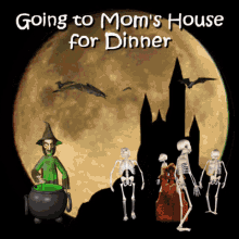 Wizard and Skeletons at Castle for Mothers Day Dinner GIF