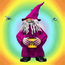 Wizard Holding Yellow Box GIF