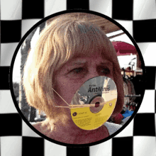 Woman with CD-ROM in Mouth GIF, Free 3D GIFs